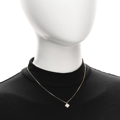 Van Cleef & Arpels 18K Yellow Gold Mother of Pearl Sweet Alhambra Pendant Necklace 2 of 6