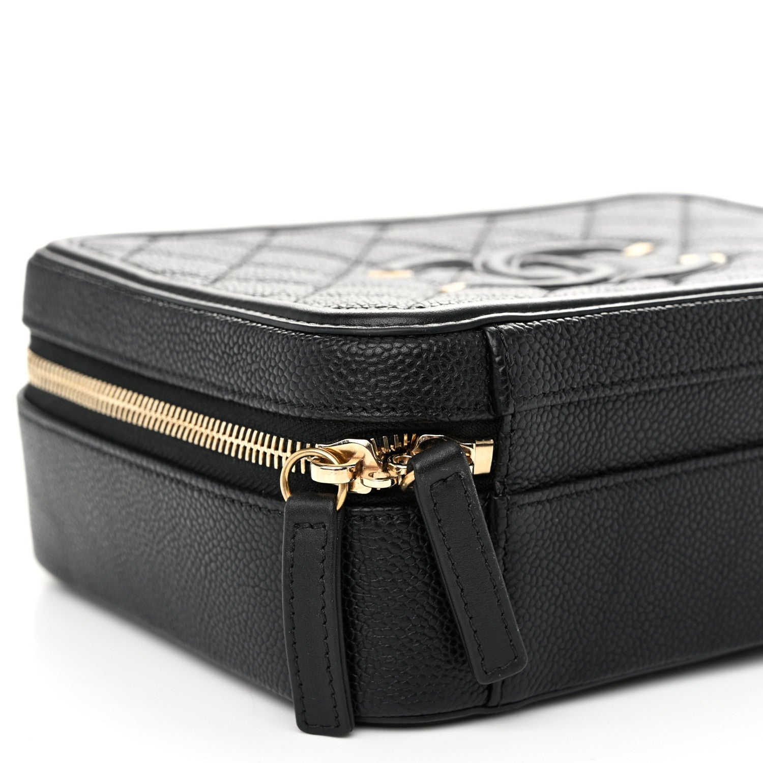 Chanel Caviar Quilted Medium CC Filigree Vanity Case Black 9 of 10