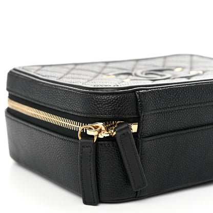 Chanel Caviar Quilted Medium CC Filigree Vanity Case Black 9 of 10