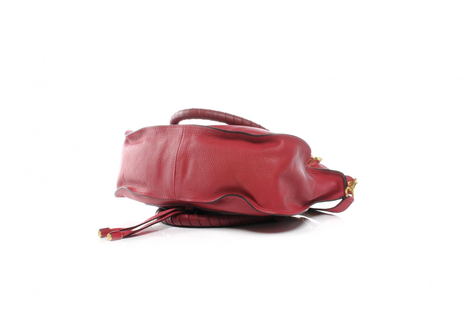 Chloe Calfskin Small Marcie Satchel Peony Red 4 of 9