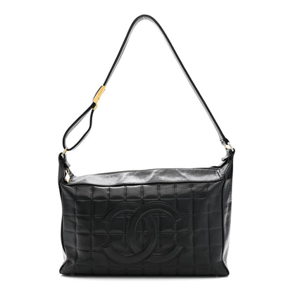 Chanel Lambskin Quilted Medium Chocolate Bar Shoulder Bag Black 1 of 13