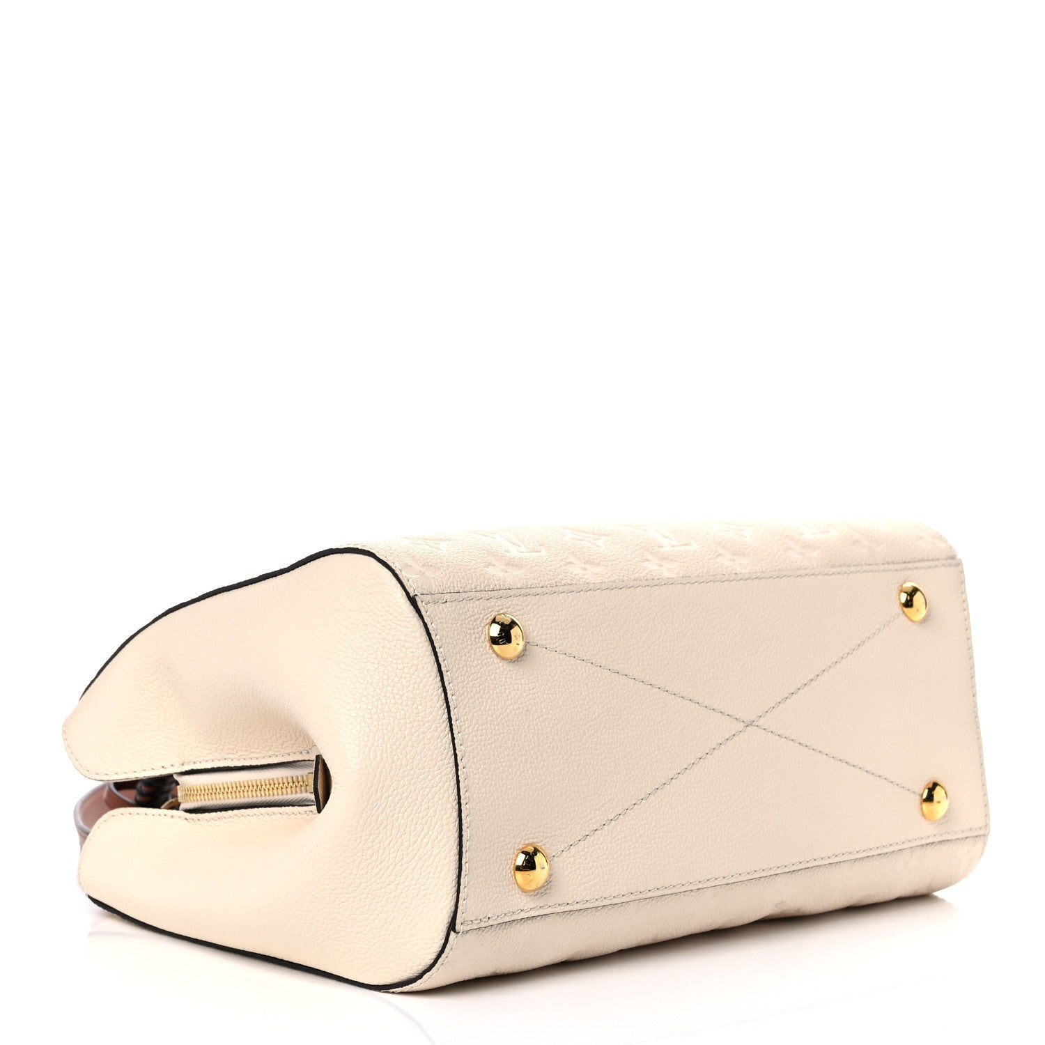 Louis Vuitton Empreinte Braided Montaigne MM Creme Beige Caramel 4 of 9