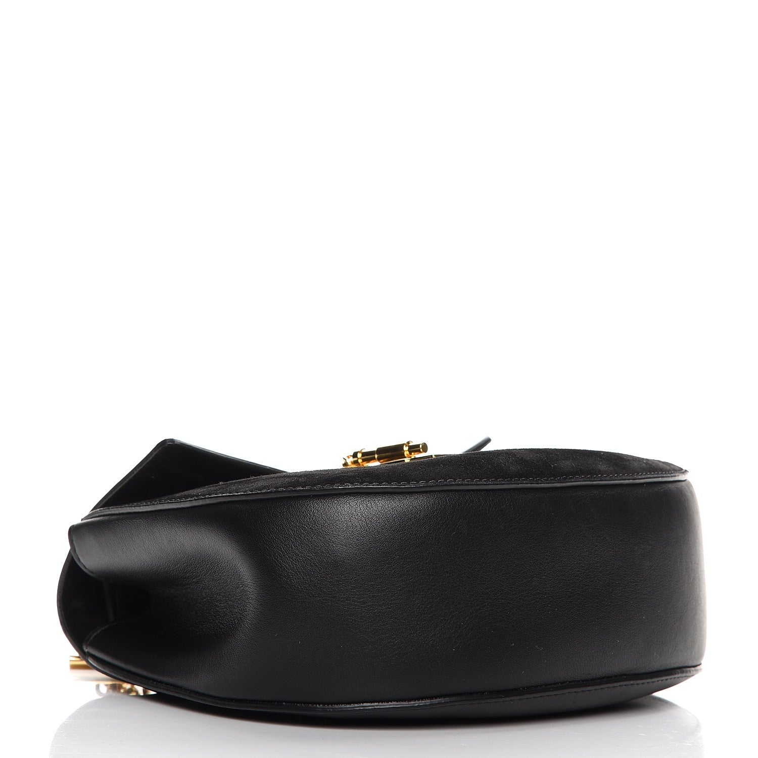 Chloe Suede Smooth Calfskin Drew Shoulder Bag Black 4 of 7