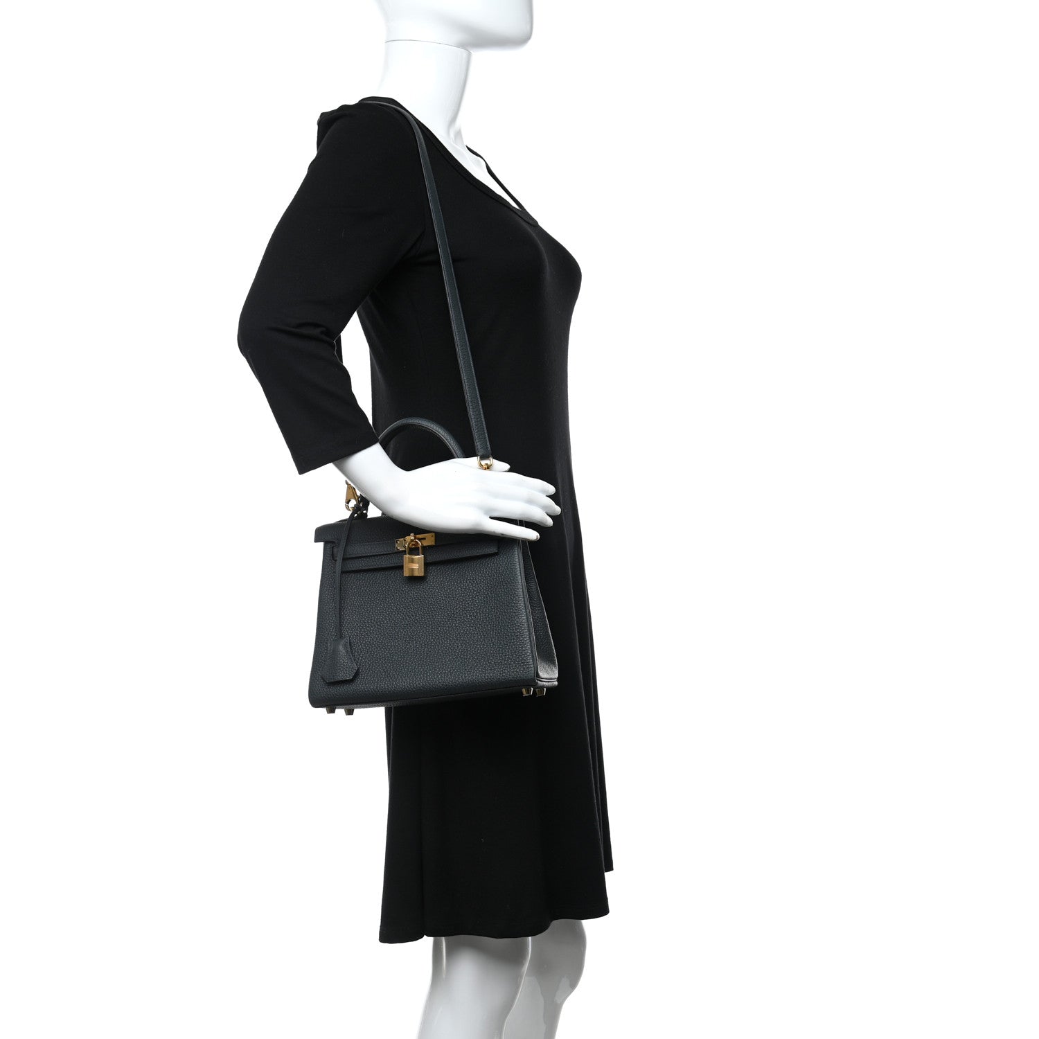 Hermes Togo Kelly Retourne 25 Vert Rousseau 2 of 11