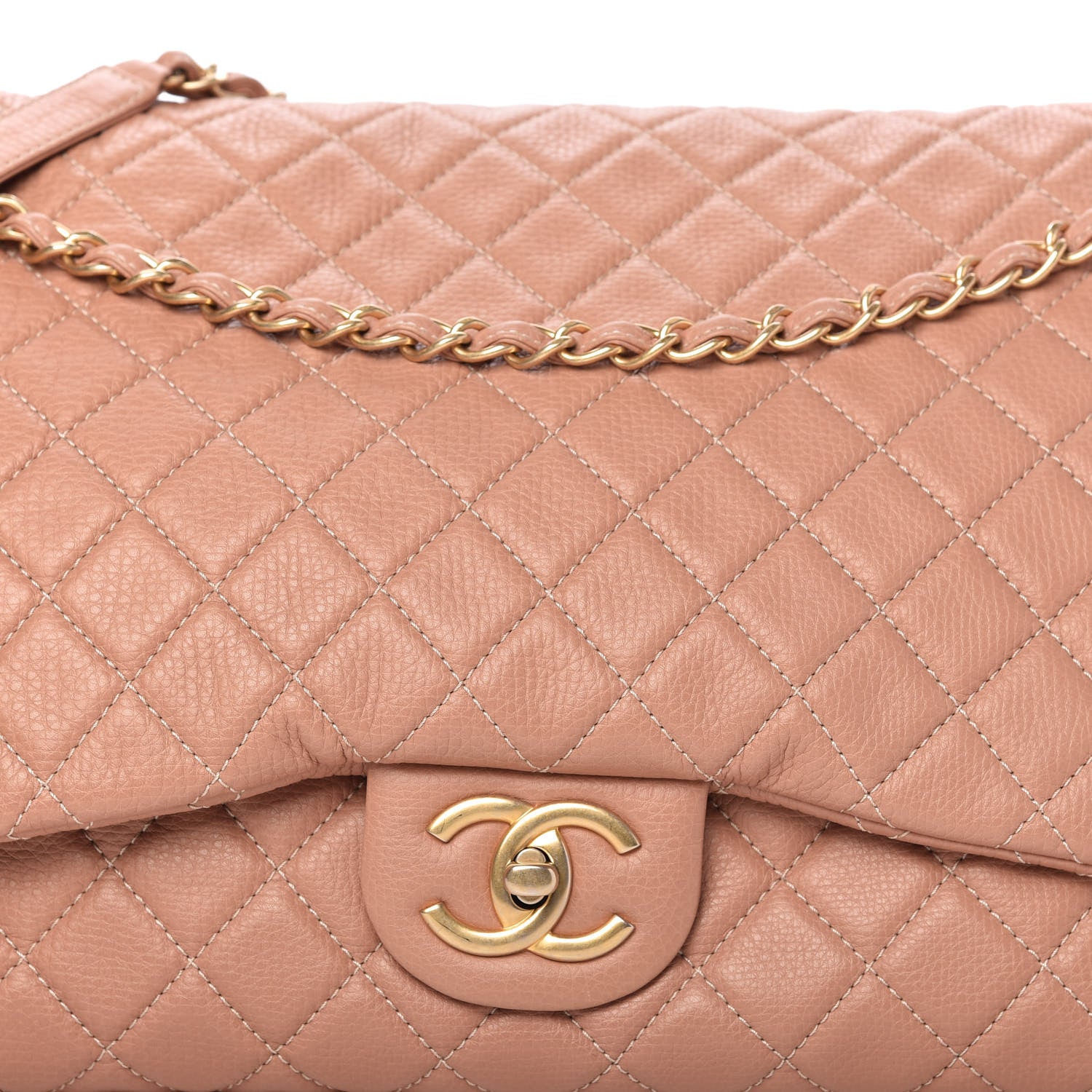 Chanel Calfskin Quilted XXL Travel Flap Bag Camel 10 of 10