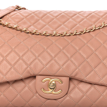 Chanel Calfskin Quilted XXL Travel Flap Bag Camel 10 of 10