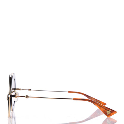 Gucci Metal L'Aveugle Par Amour Round Frame Sunglasses GG0113S Black 3 of 7