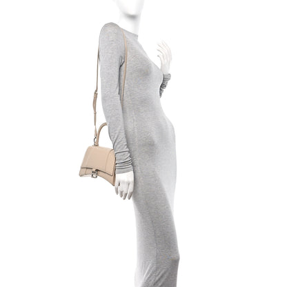Balenciaga Shiny Box Calfskin Small Hourglass Top Handle Bag Light Beige 2 of 14