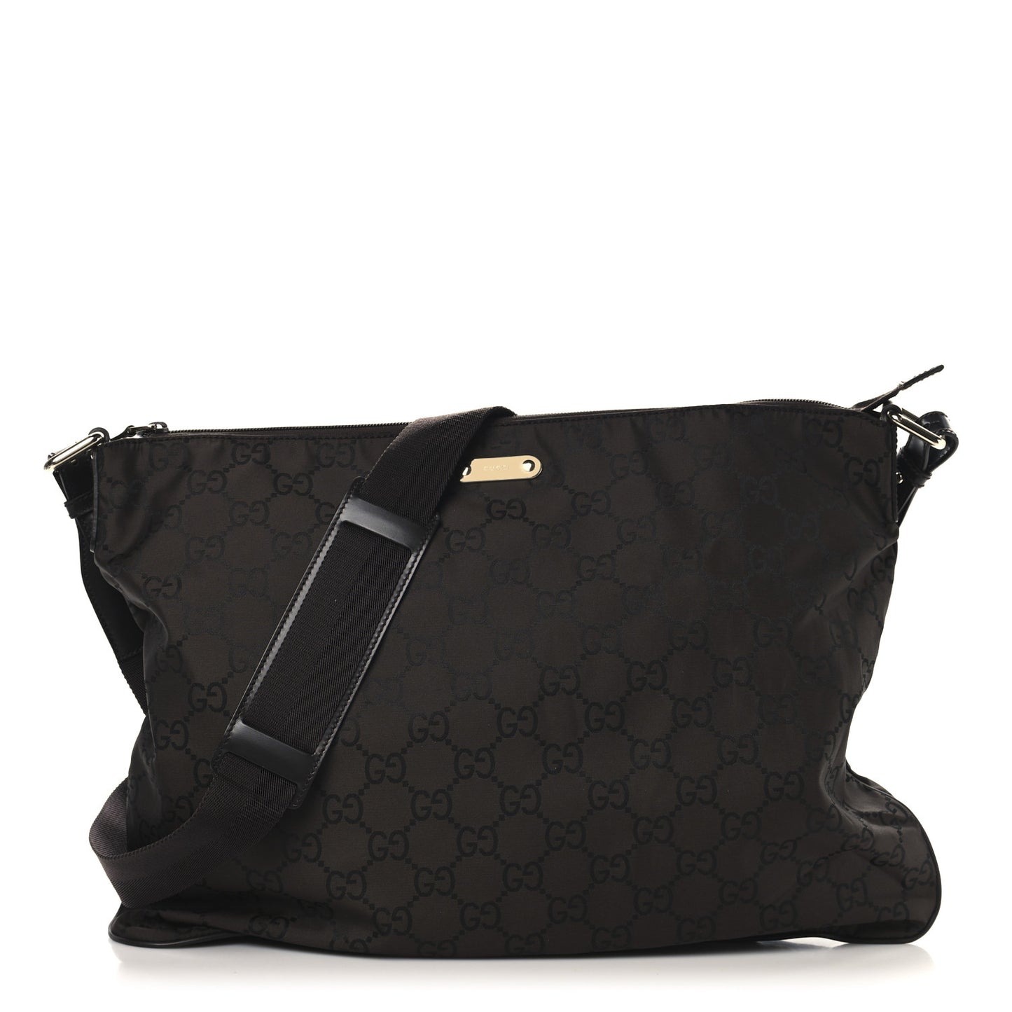 Nylon Monogram Messenger Bag Dark Brown