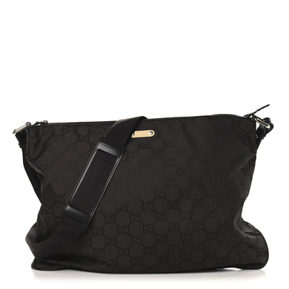 Gucci Nylon Monogram Messenger Bag Dark Brown 1 of 10