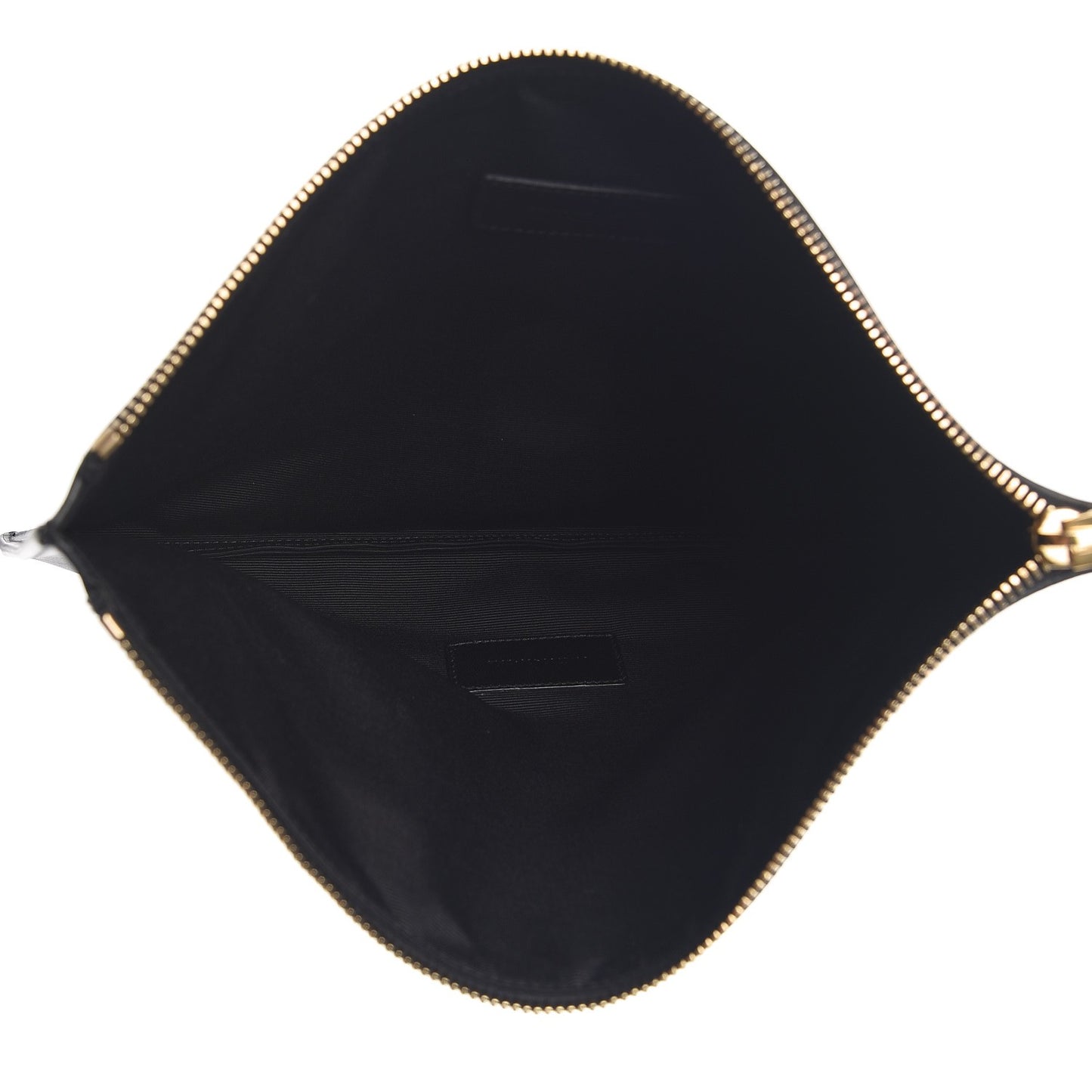 Calfskin Zipped Clutch Black