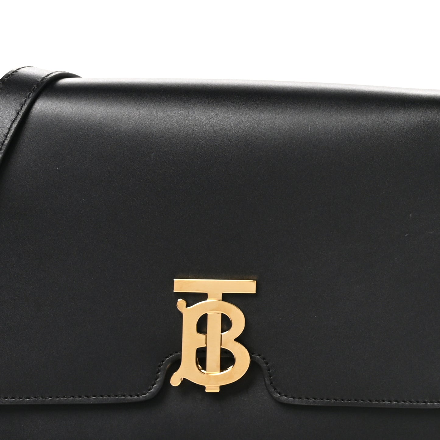 Grained Calfskin Medium TB Bag Black