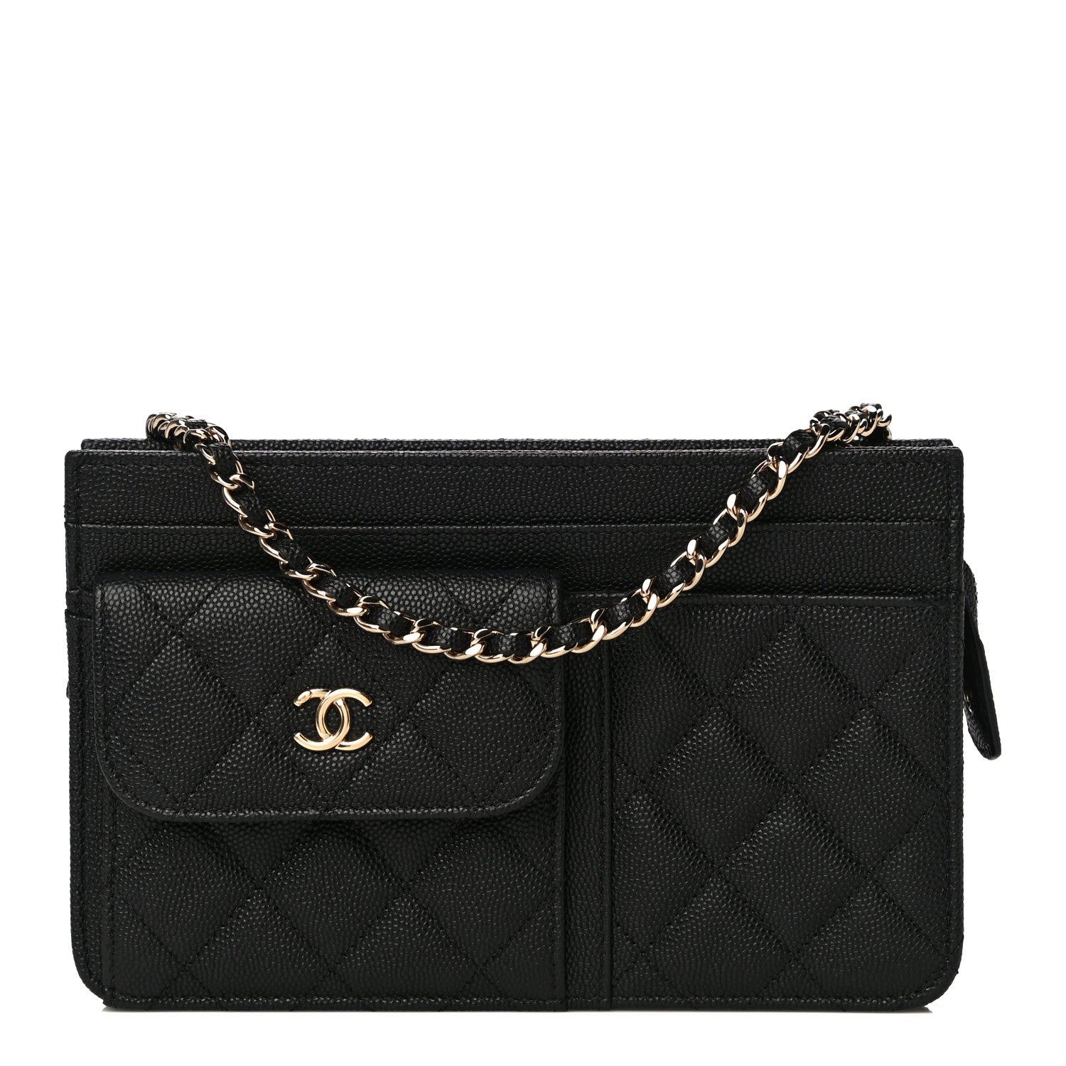 Chanel Caviar Quilted Clutch With Chain Black 1 of 9