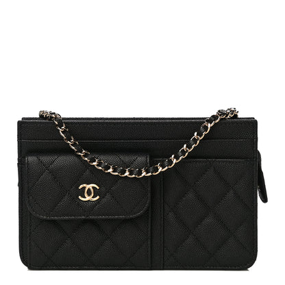 Chanel Caviar Quilted Clutch With Chain Black 1 of 9