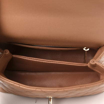 Chanel Caviar Quilted Mini Coco Handle Flap Brown 5 of 10