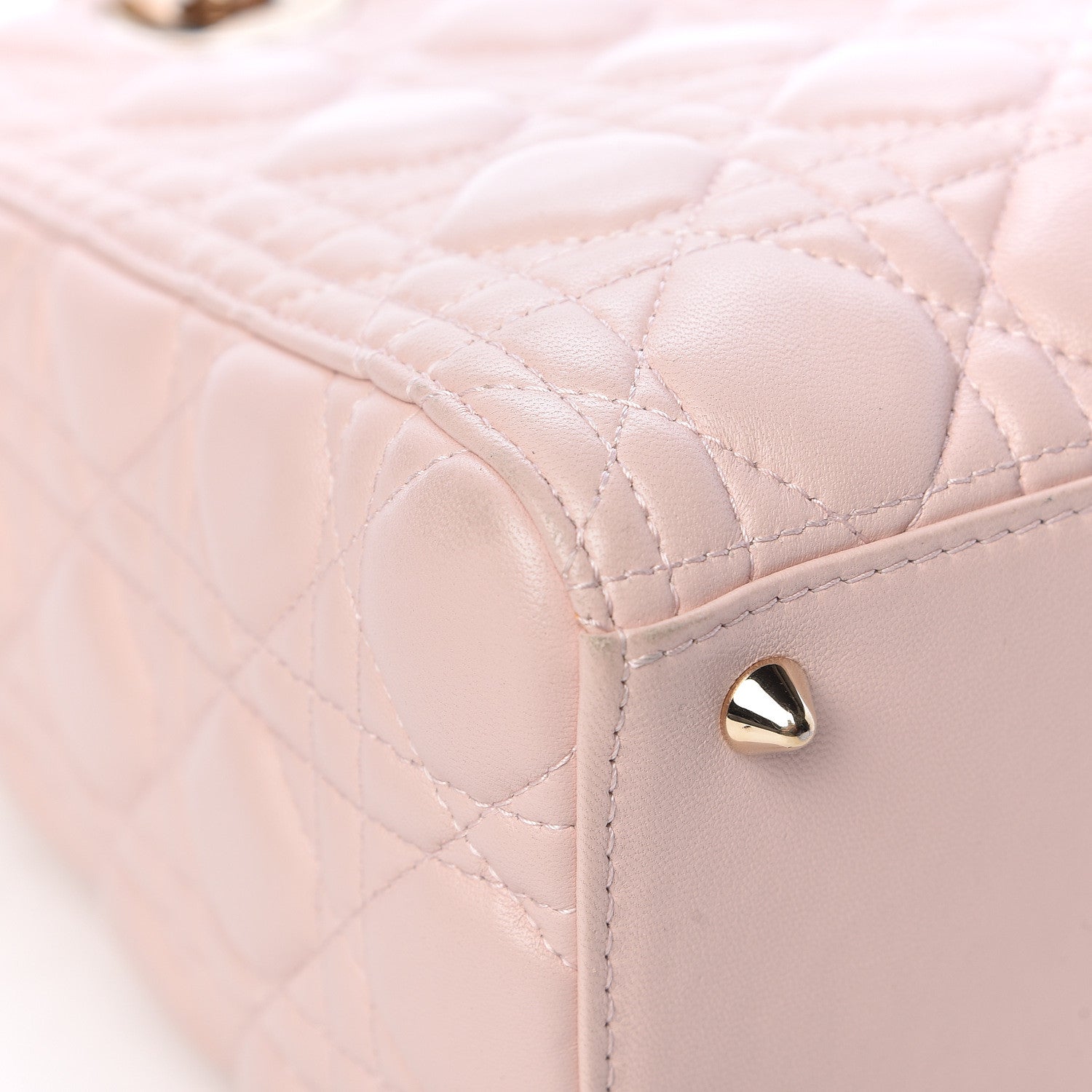 Christian Dior Lambskin Cannage Medium Lady Dior Light Pink 10 of 15