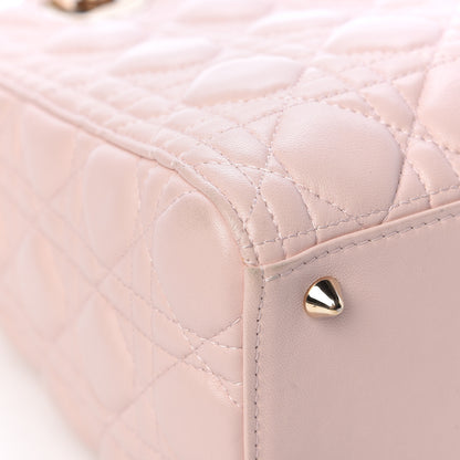 Christian Dior Lambskin Cannage Medium Lady Dior Light Pink 10 of 15