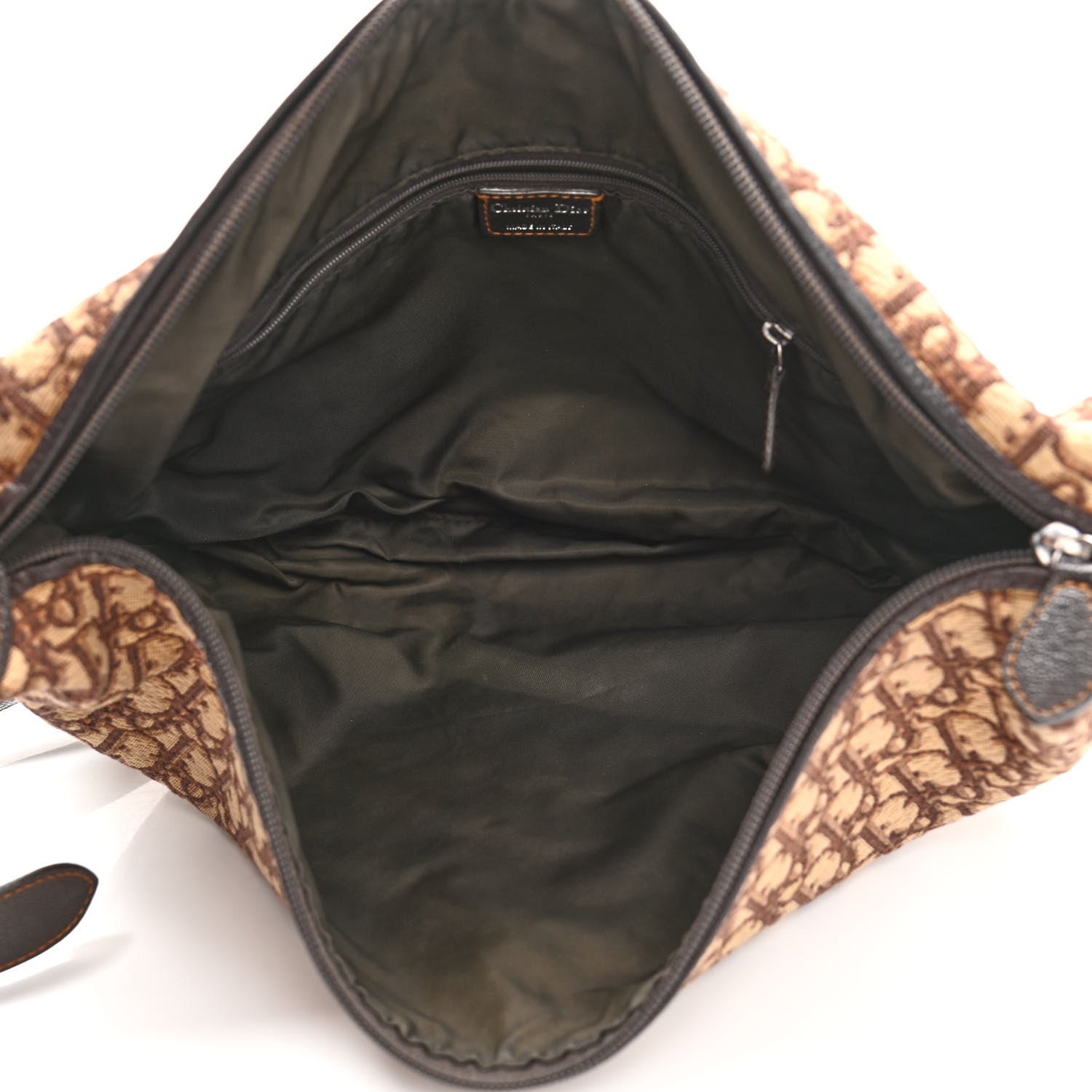 Christian Dior Monogram Buckle Hobo Marron Fonce 6 of 19