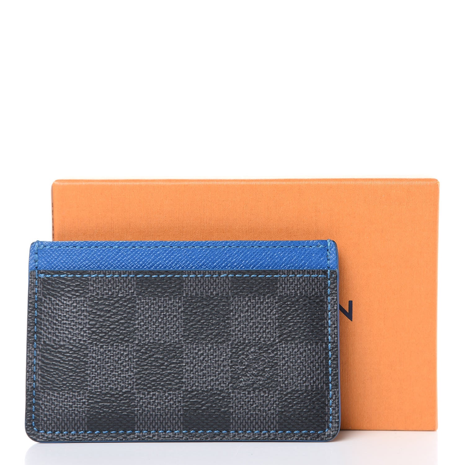 Louis Vuitton Damier Graphite Card Holder Blue 7 of 10