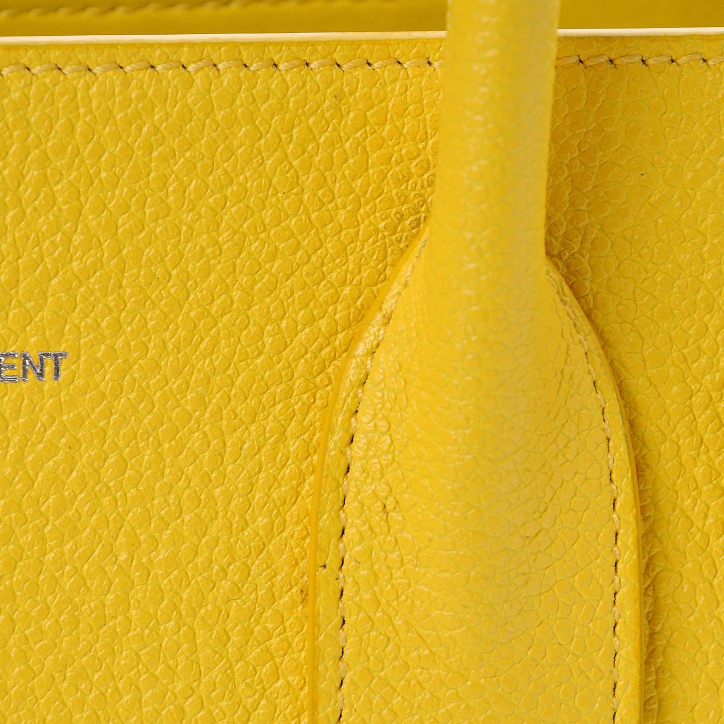 Grained Calfskin Baby Sac De Jour Yellow