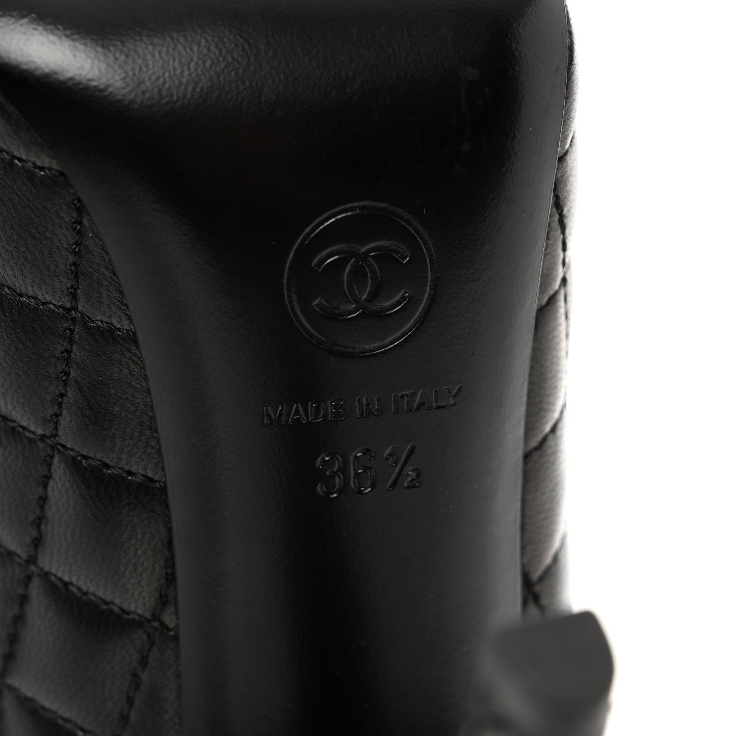 Chanel Lambskin Quilted Cap Toe Pumps 36.5 Black 6 of 9