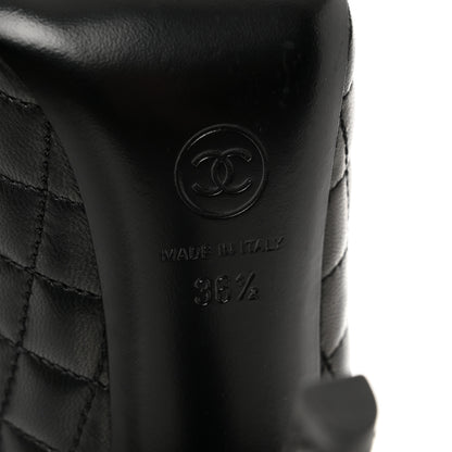 Chanel Lambskin Quilted Cap Toe Pumps 36.5 Black 6 of 9
