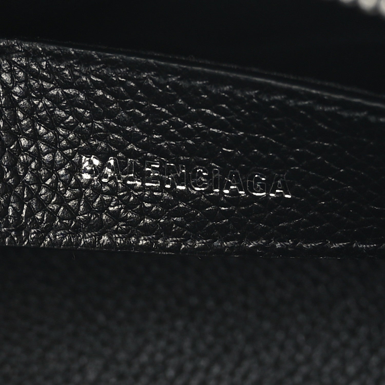 Balenciaga Grained Calfskin City Logo XXS Ville Top Handle Bag Black White 6 of 9