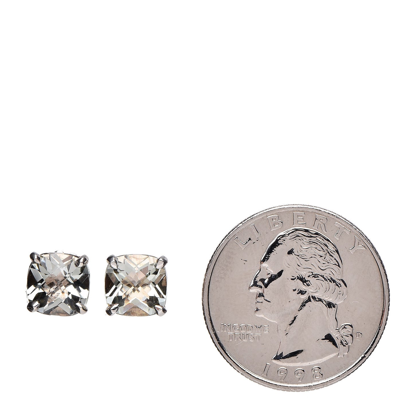 Sterling Silver Green Quartz Sparklers Earrings