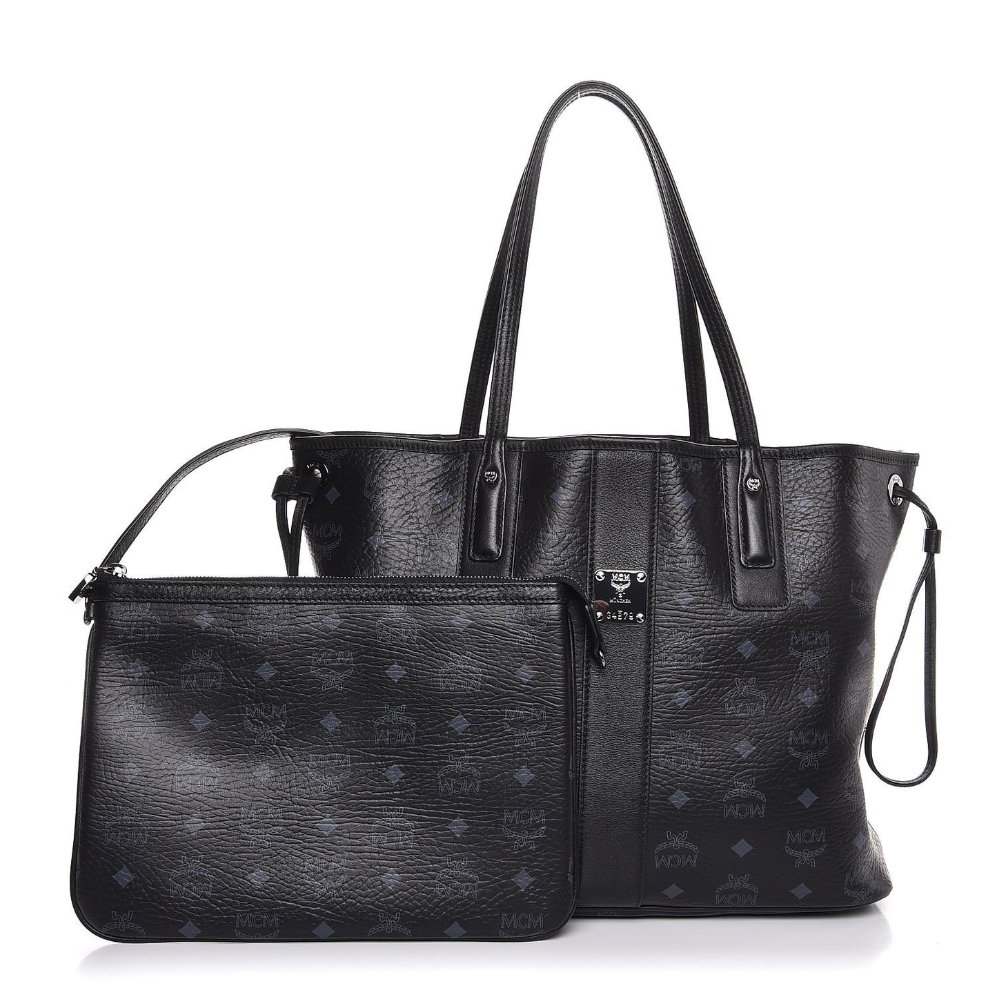 Visetos Medium Liz Reversible Shopper Tote Black