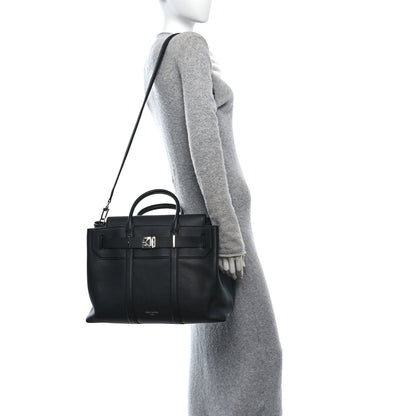 Louis Vuitton Millesime Calfskin Georges Tote MM Black 2 of 10