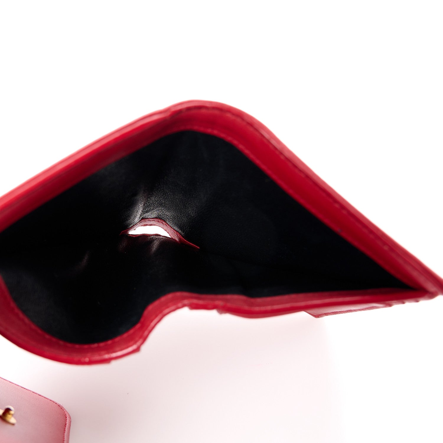 Saint Laurent Lambskin Matelasse Monogram Vicky Tri-Fold Wallet Black 5 of 14