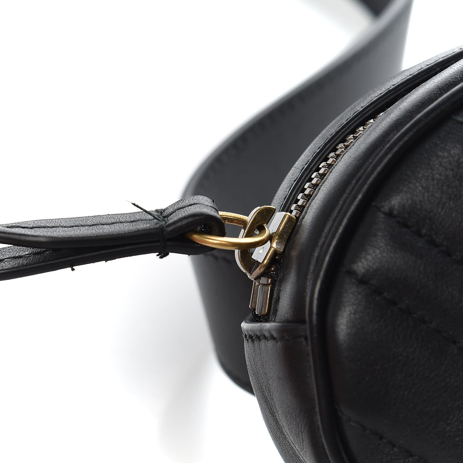 Gucci Calfskin Matelasse GG Marmont Belt Bag 95 38 Black 10 of 10