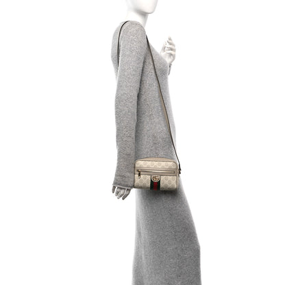 Gucci GG Supreme Monogram Textured Dollar Calfskin Mini Ophidia Shoulder Bag Beige Mystic White Oatmeal 2 of 11
