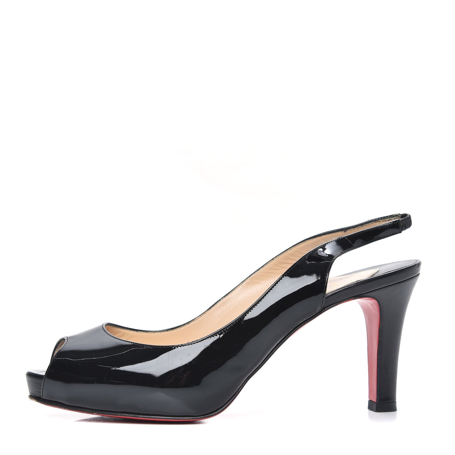 Christian Louboutin Patent No Prive 90 Pumps 38 Black 1 of 9