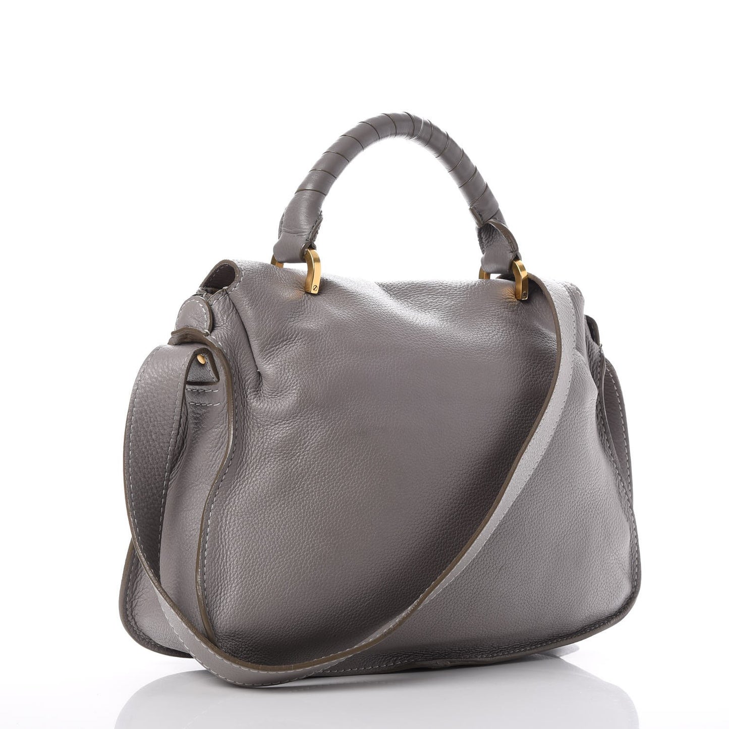 Calfskin Medium Marcie Top Handle Bag Cashmere Grey