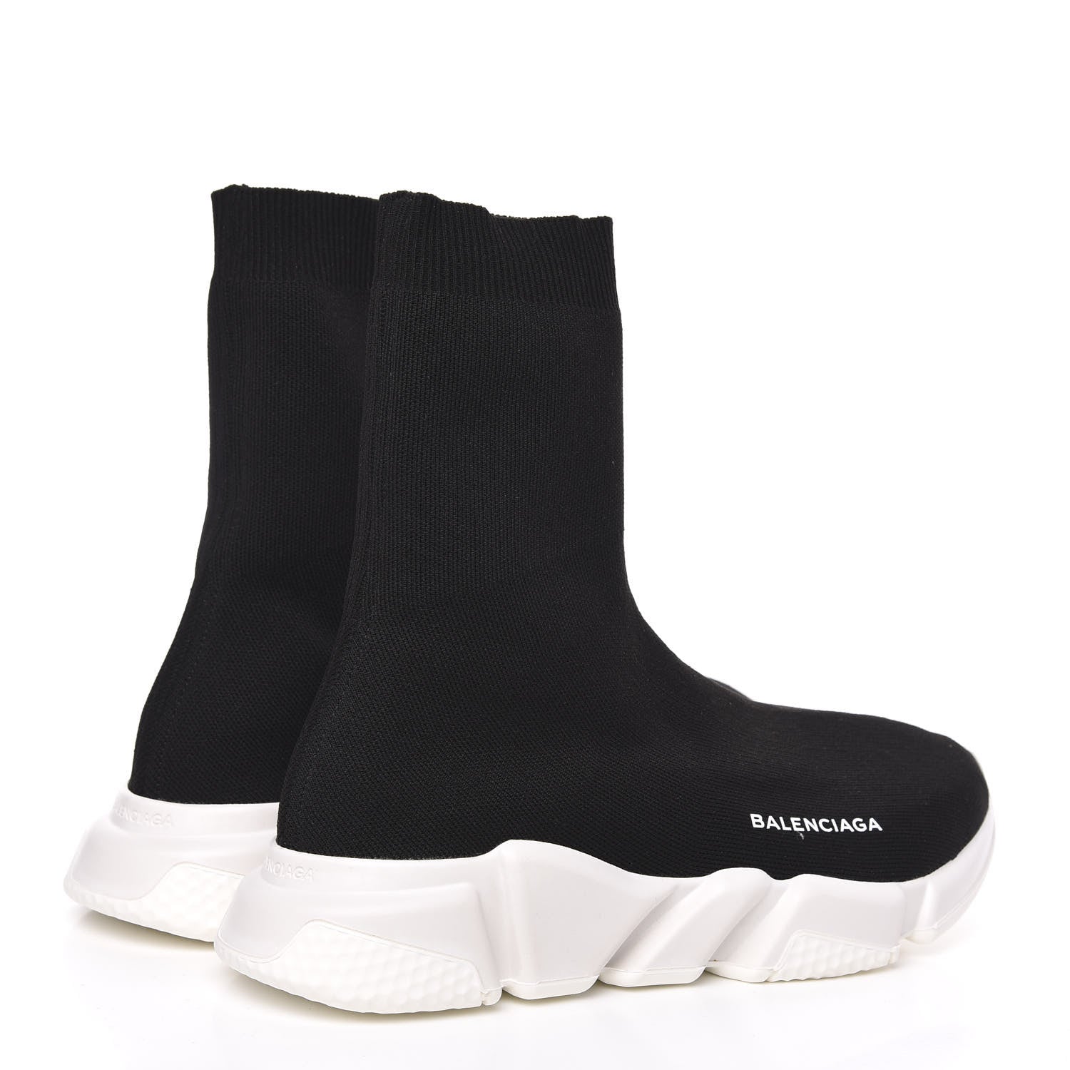 Balenciaga Neoprene Knit Mens Speed Sock Sneakers 39 Black White 4 of 7