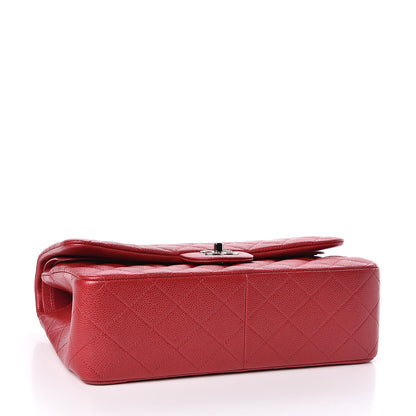 Chanel Caviar Quilted Jumbo Double Flap Red 4 of 11