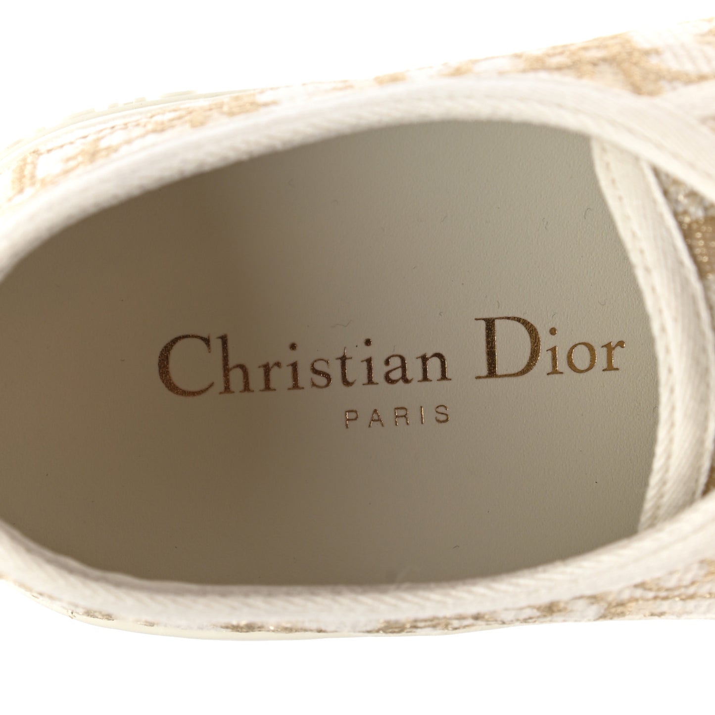 Canvas Oblique Walk'N'Dior Low Top Sneakers 39 Gold