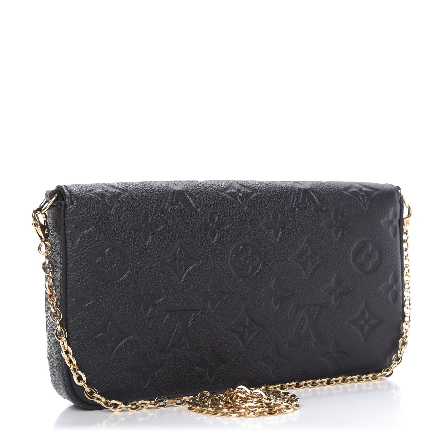Louis Vuitton Empreinte Pochette Felicie Chain Wallet Black 3 of 11