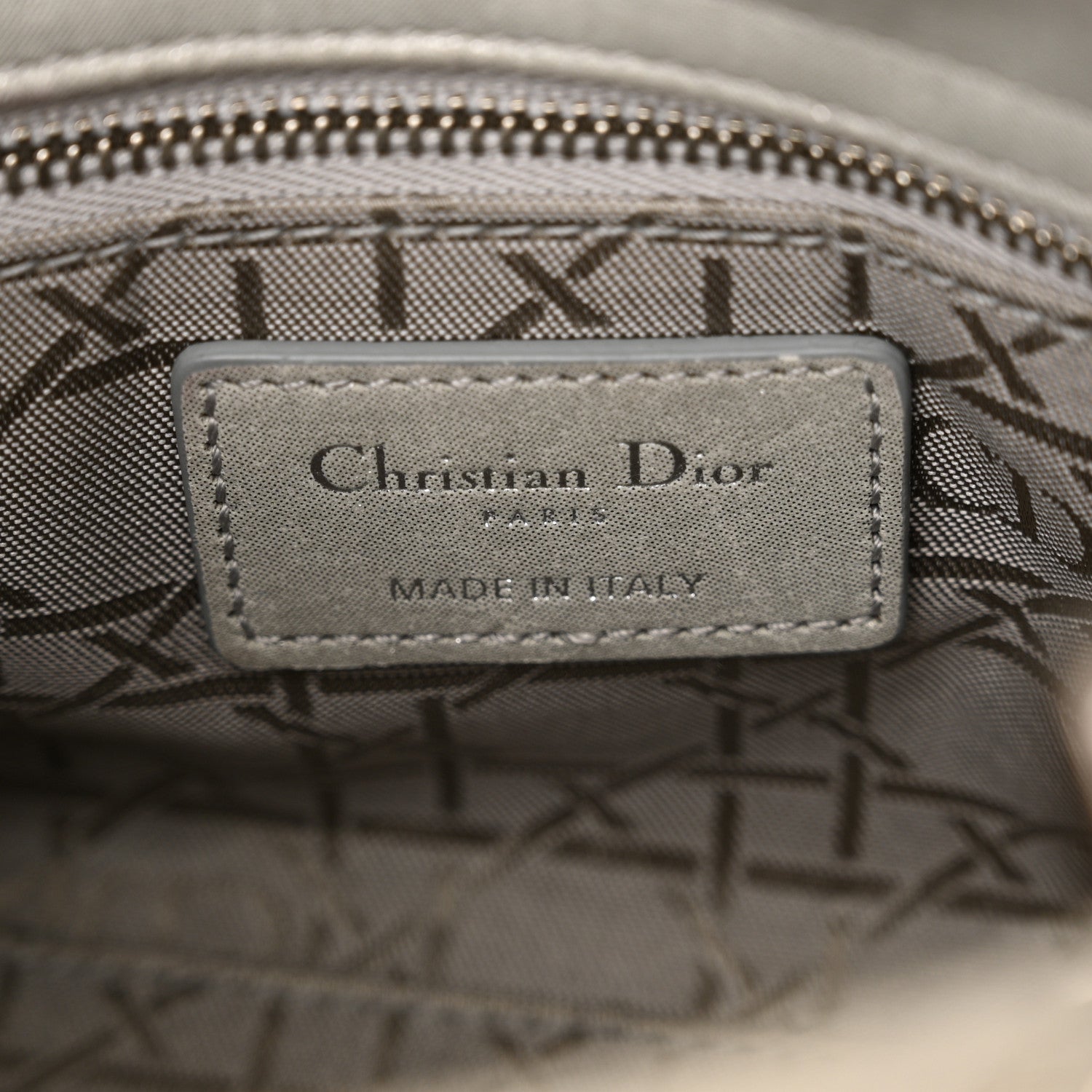 Christian Dior Metallic Lambskin Cannage Mini Lady Dior Silver 6 of 13