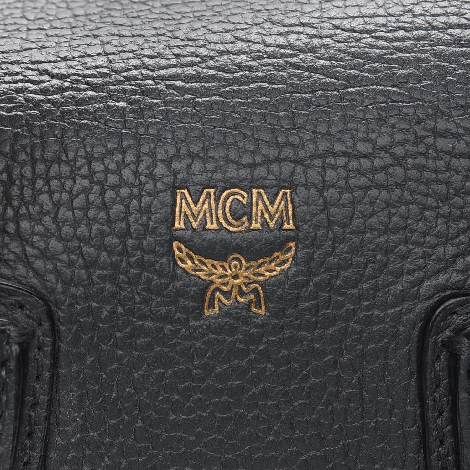MCM Grained Calfskin Mini Milla Tote Phantom Grey 6 of 9