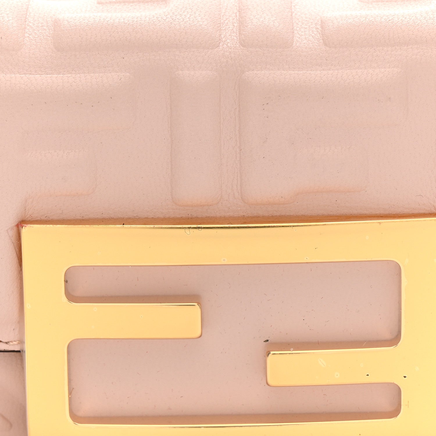Fendi Nappa Matisse FF Embossed Nano Maxi Buckle Baguette Charm Rosa Quarzo 8 of 10