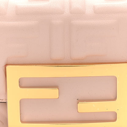 Fendi Nappa Matisse FF Embossed Nano Maxi Buckle Baguette Charm Rosa Quarzo 8 of 10