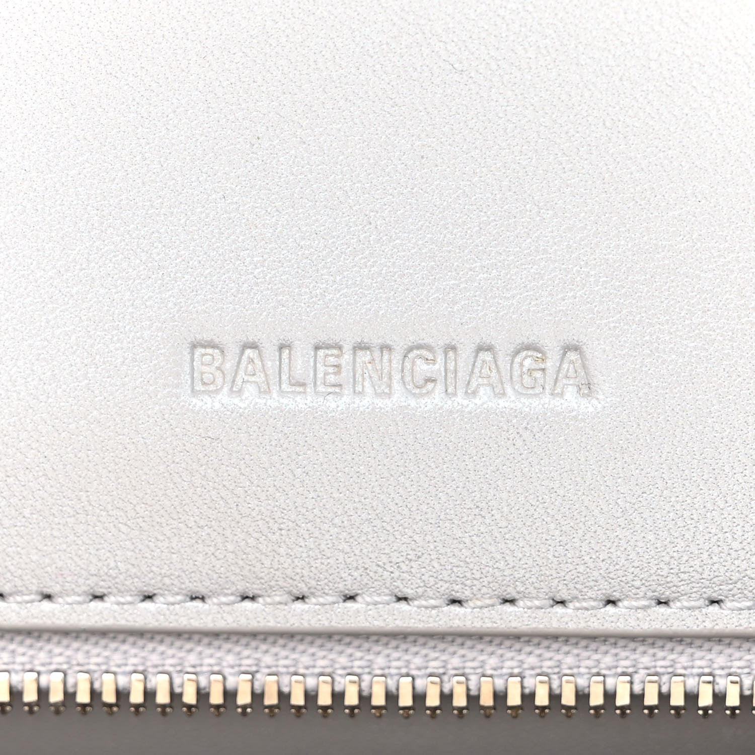 Balenciaga Faux Calfskin Fabric Small Sneakerhead Top Handle Bag Silver 6 of 13