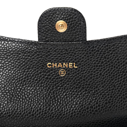 Chanel Caviar Quilted Flap Card Holder Wallet Black 6 of 8