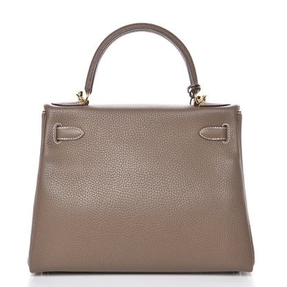 Hermes Taurillon Clemence Kelly Retourne 28 Etoupe 4 of 38