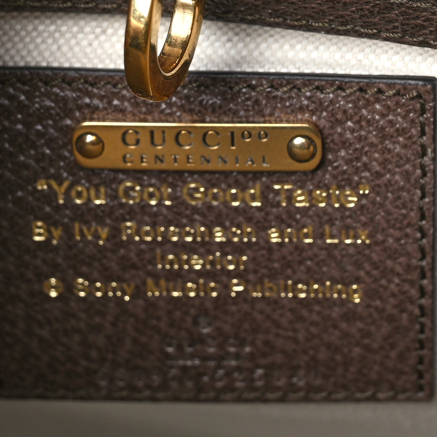 Textured Dollar Calfskin Gucci 100 Small Tote Bag New Acero Multicolor
