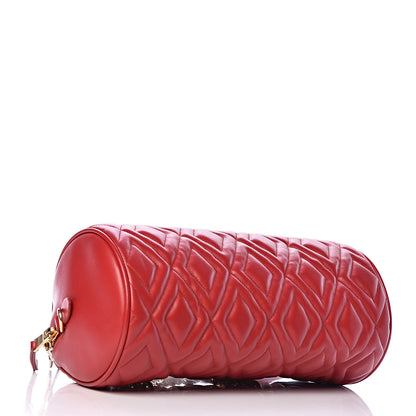 Miu Miu Soft Calf Quilted Cylinder Shoulder Bag Fuoco 4 of 10