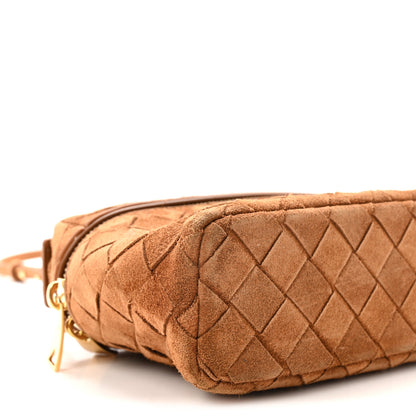 Bottega Veneta Suede Intrecciato Bang Bang Vanity Case Amber 8 of 9