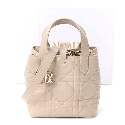 Christian Dior Calfskin Macrocannage Small Toujours Vertical Tote Powder Beige 10 of 10